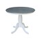 International Concepts Round 36 in Rd Top Ped Table, Dining Ht, White/Heather Gray, 36 W, 36 L, 29.1 in H, Wood K05-36RT - alternate 1